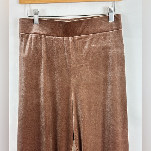 Isaac Mizrahi Live Hickory Brown Crushed Velvet Lounge/Casual Pants XL T… - Picture 3 of 8